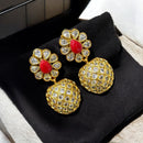 Sona Covering Gold Plated Austrian Stone Dangler Earrings