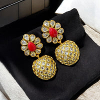 Sona Covering Gold Plated Austrian Stone Dangler Earrings