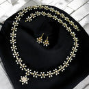 Sona Covering Gold Plated Austrian Stone Long Necklace Set