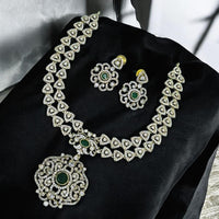 Sona Covering Gold Plated Austrian Stone Necklace Set