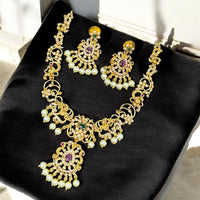 Sona Covering Gold Plated Austrian Stone Necklace Set
