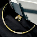 Sona Covering Gold Plated Austrian Stone Necklace Set