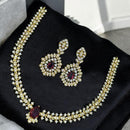 Sona Covering Gold Plated Austrain Stone Necklace Set