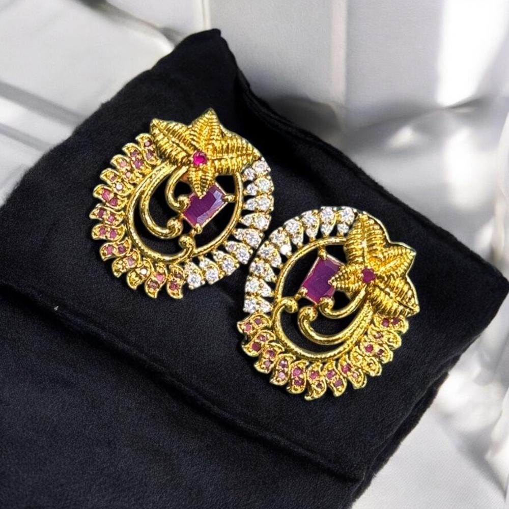 Sona Covering Sparkle Austrain Stone Studs Earrings