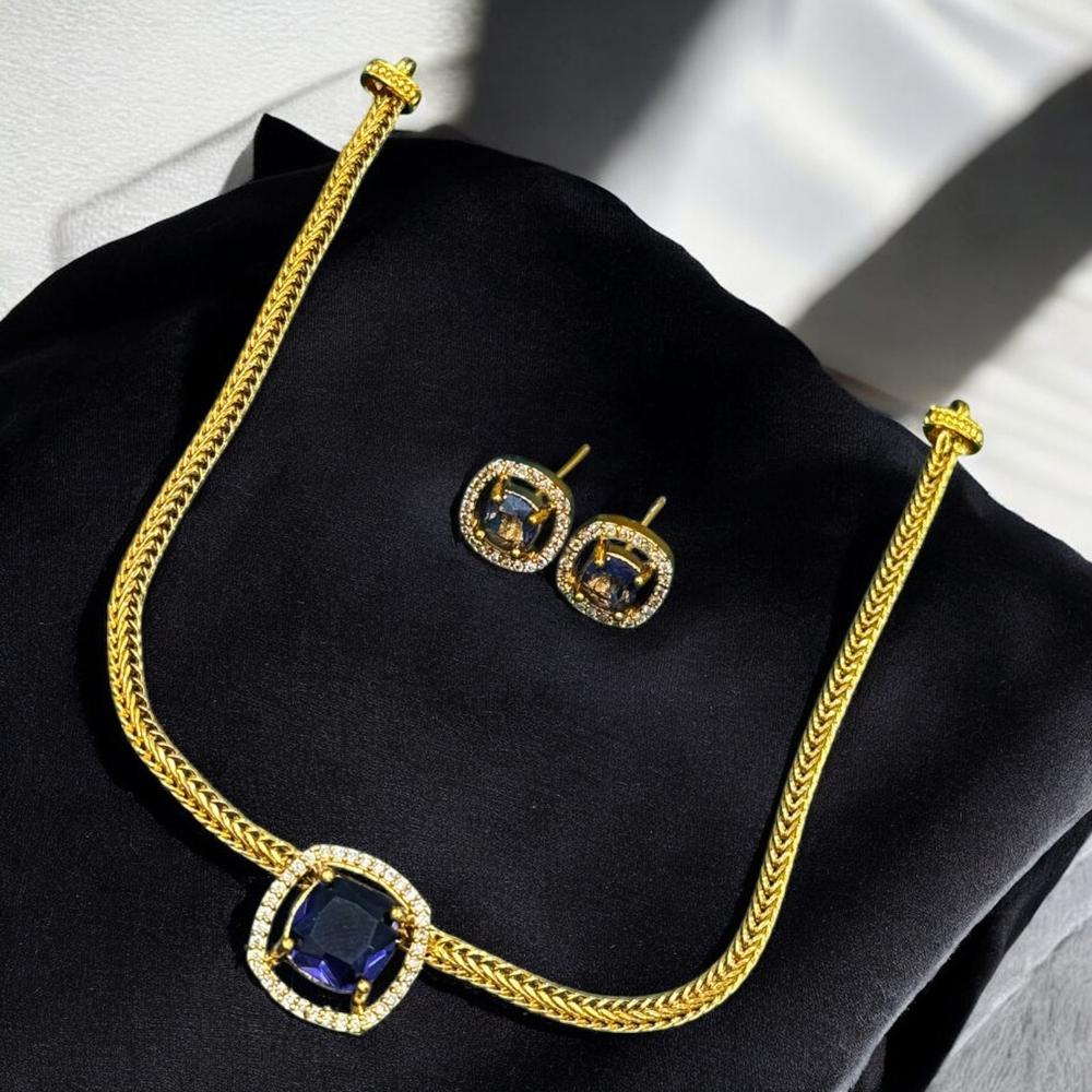 Sona Covering Luxe Sparkle Austrian & Crystal Stone Necklace Set