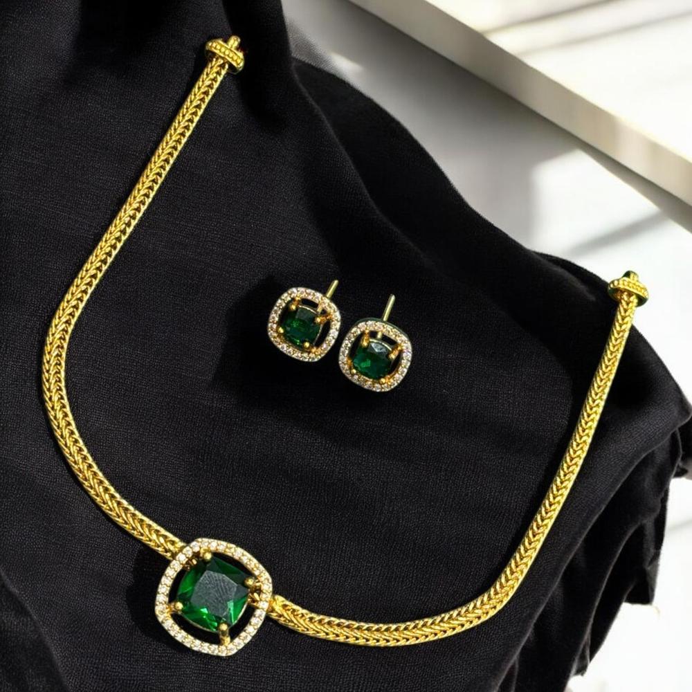 Sona Covering Luxe Sparkle Austrian & Crystal Stone Necklace Set