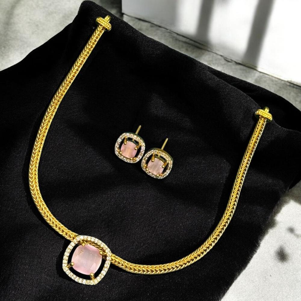 Sona Covering Luxe Sparkle Austrian & Crystal Stone Necklace Set