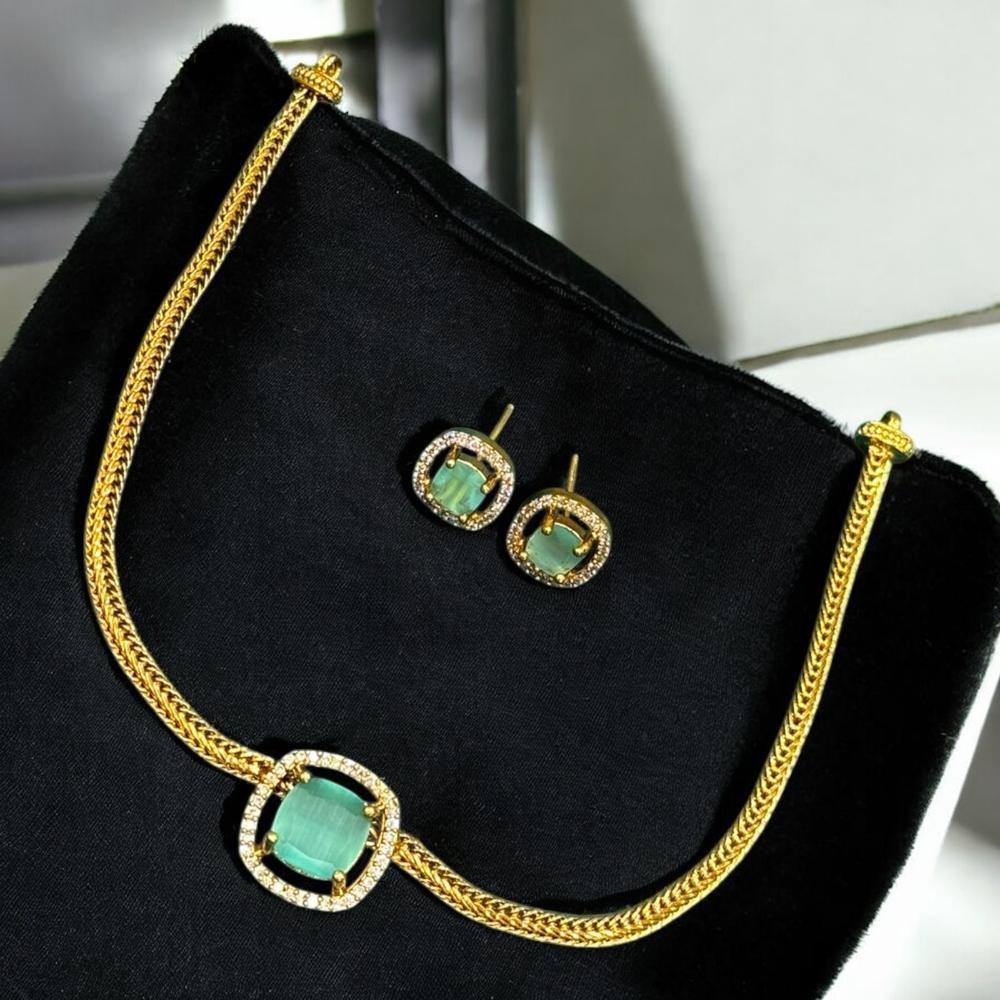 Sona Covering Luxe Sparkle Austrian & Crystal Stone Necklace Set