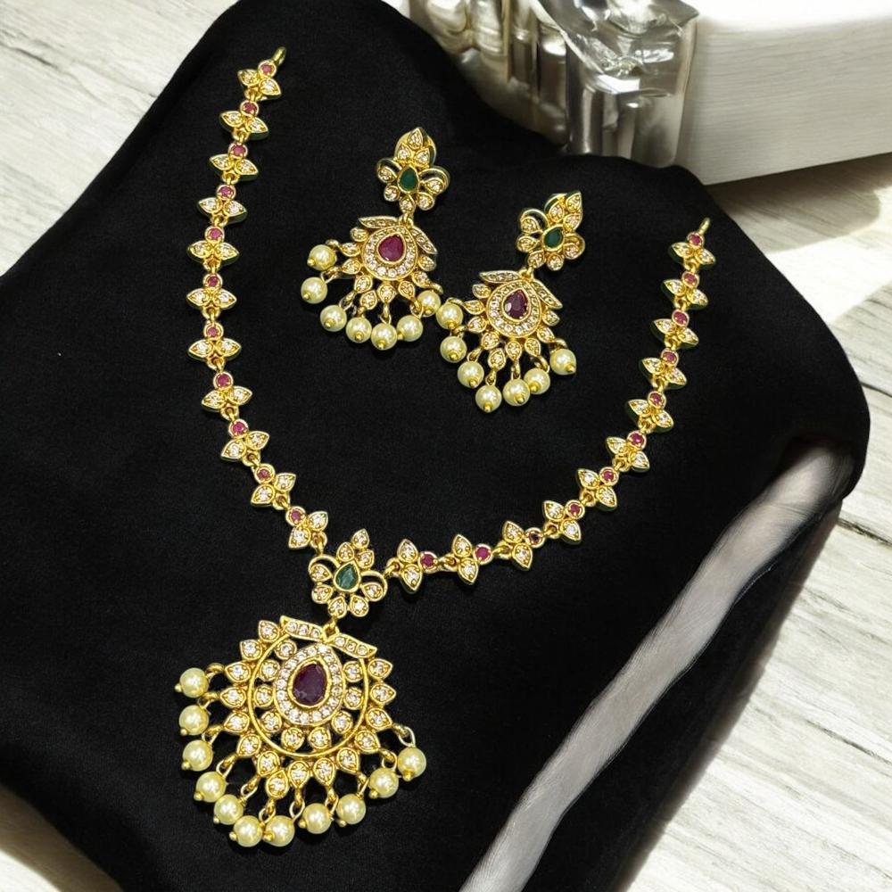 Sona Covering Austrian Stone Necklace Set