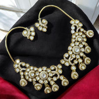 Sona Covering Kundan Stone Earcuff Dangler Earrings