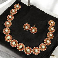 Sona Covering  Pota Stone Necklace Set