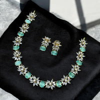 Sona Covering Austrian And Crystal Stone Necklace Set
