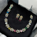 Sona Covering Austrian And Crystal Stone Necklace Set