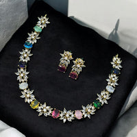 Sona Covering Austrian And Crystal Stone Necklace Set