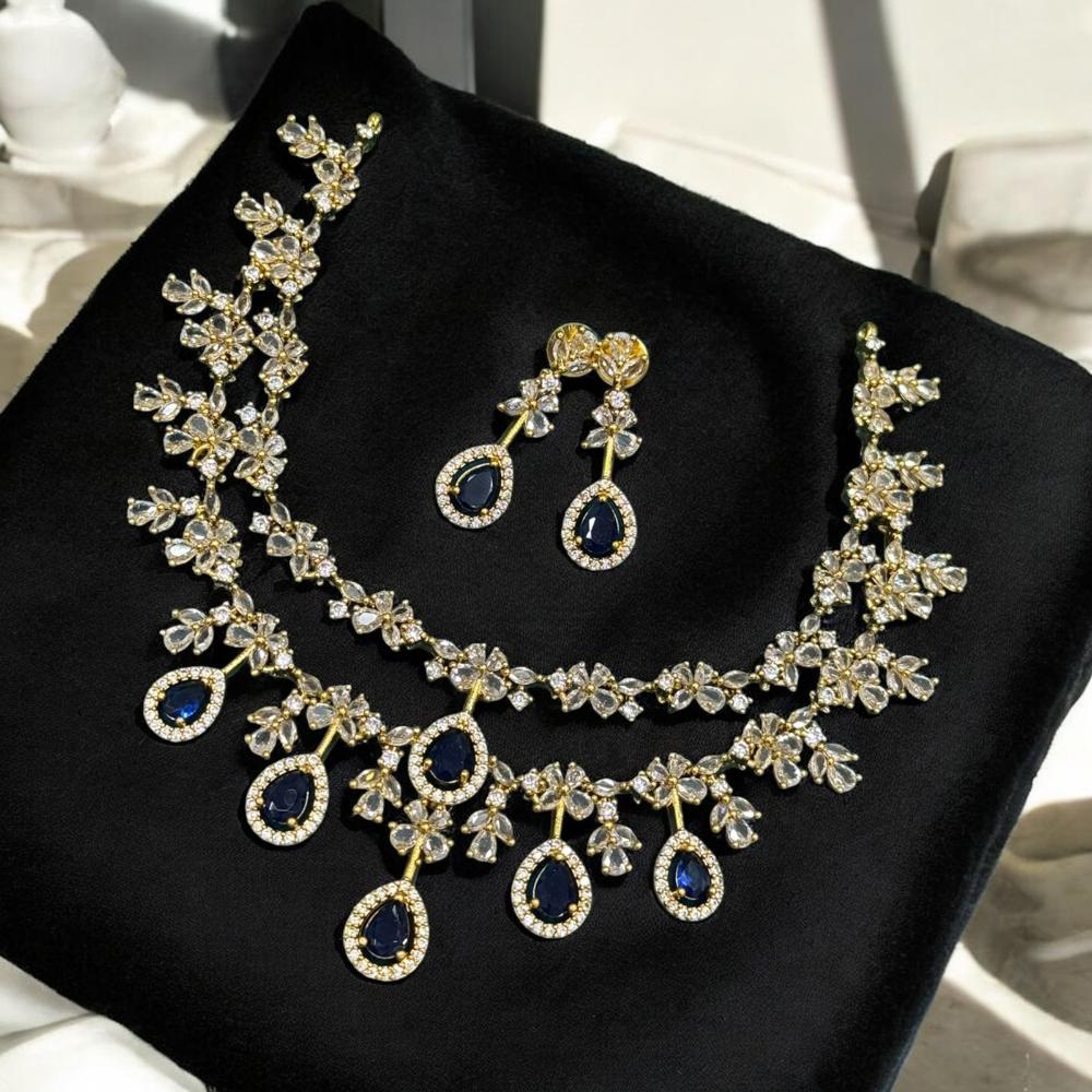 Sona Covering Crystal Stone Necklace Set