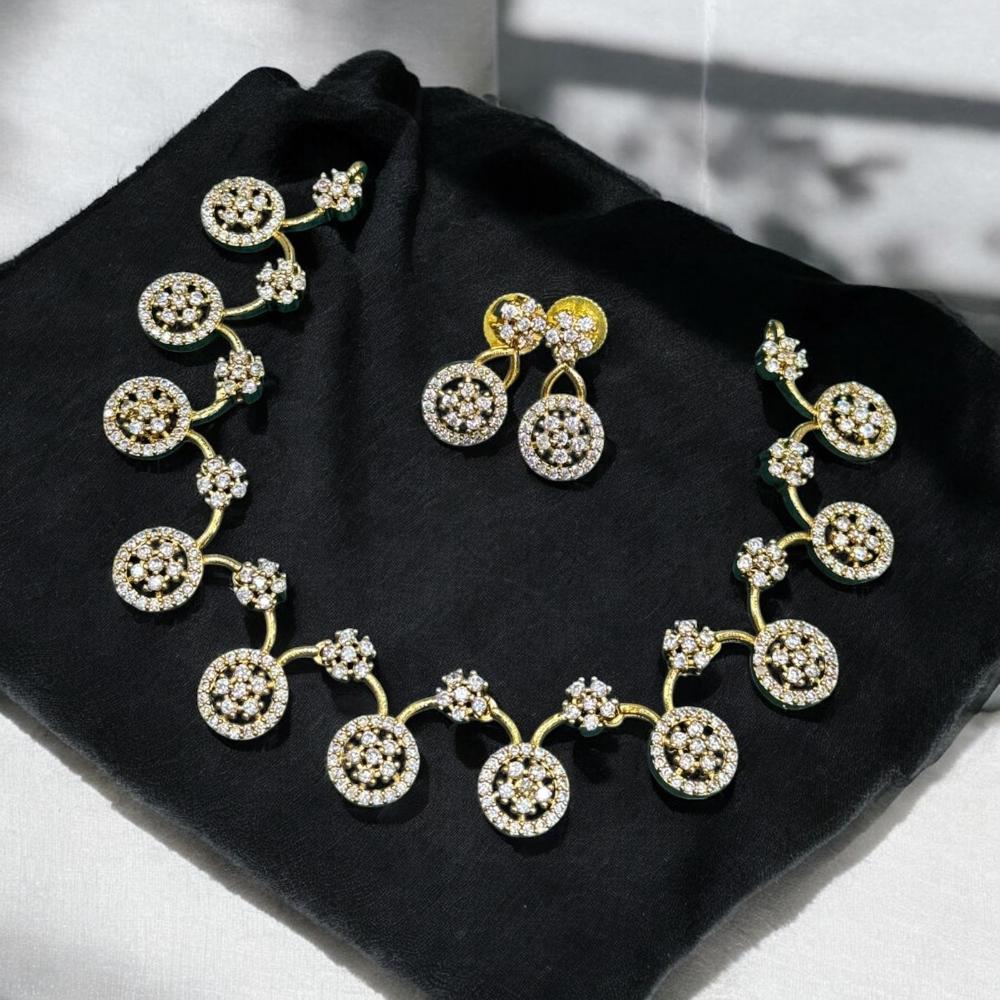 Sona Covering  Austrian Stone Necklace Set