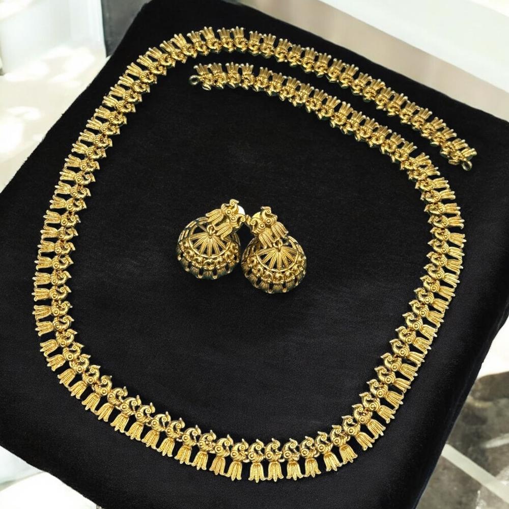 Sona Covering  Austrian Stone Long Necklace Set