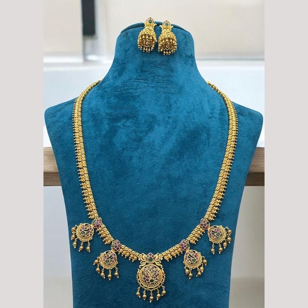 Sona Covering  Austrian Stone Long Necklace Set