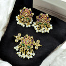 Sona Covering Crystal And Pearl Pendant Set