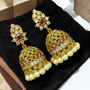 Sona Covering Austrian Stone And Beads Jhumki Earrings 