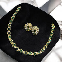 Sona Covering Austrian Stone And Pota Necklace Set