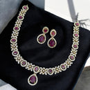 Sona Covering Austrian Stone And Pota Necklace Set