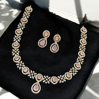 Sona Covering Austrian Stone And Pota Necklace Set
