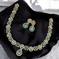 Sona Covering Austrian Stone And Pota Necklace Set