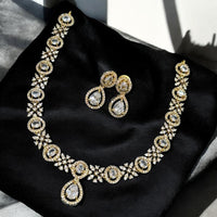 Sona Covering Austrian Stone And Pota Necklace Set
