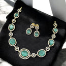 Sona Covering American Diamond  Necklace Set