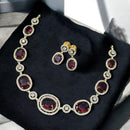 Sona Covering American Diamond  Necklace Set
