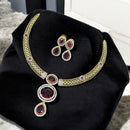Sona Covering American Diamond  Necklace Set
