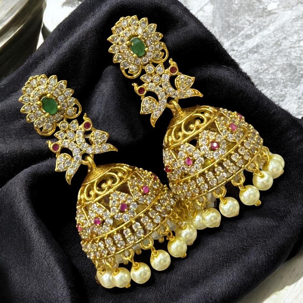 Sona Covering American Diamond Jhumki Earring
