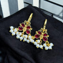 Sona Covering Pota Stone And Pearl Dangler Earring