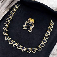 Sona Covering Crystal Stone And Austrian Stone Necklace Set