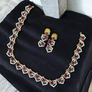 Sona Covering Crystal Stone And Austrian Stone Necklace Set