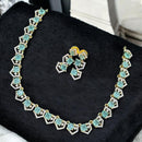 Sona Covering Crystal Stone And Austrian Stone Necklace Set