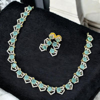 Sona Covering Crystal Stone And Austrian Stone Necklace Set
