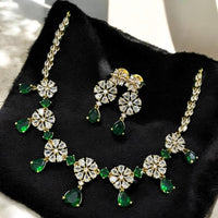 Sona Covering Crystal Stone And Austrian Stone Necklace Set