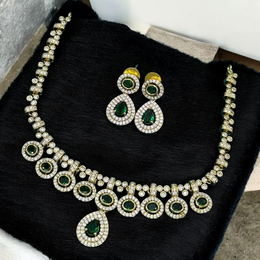 Sona Covering Crystal Stone And Austrian Stone Necklace Set