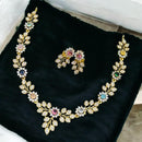 Sona Covering Crystal Stone Stone Necklace Set