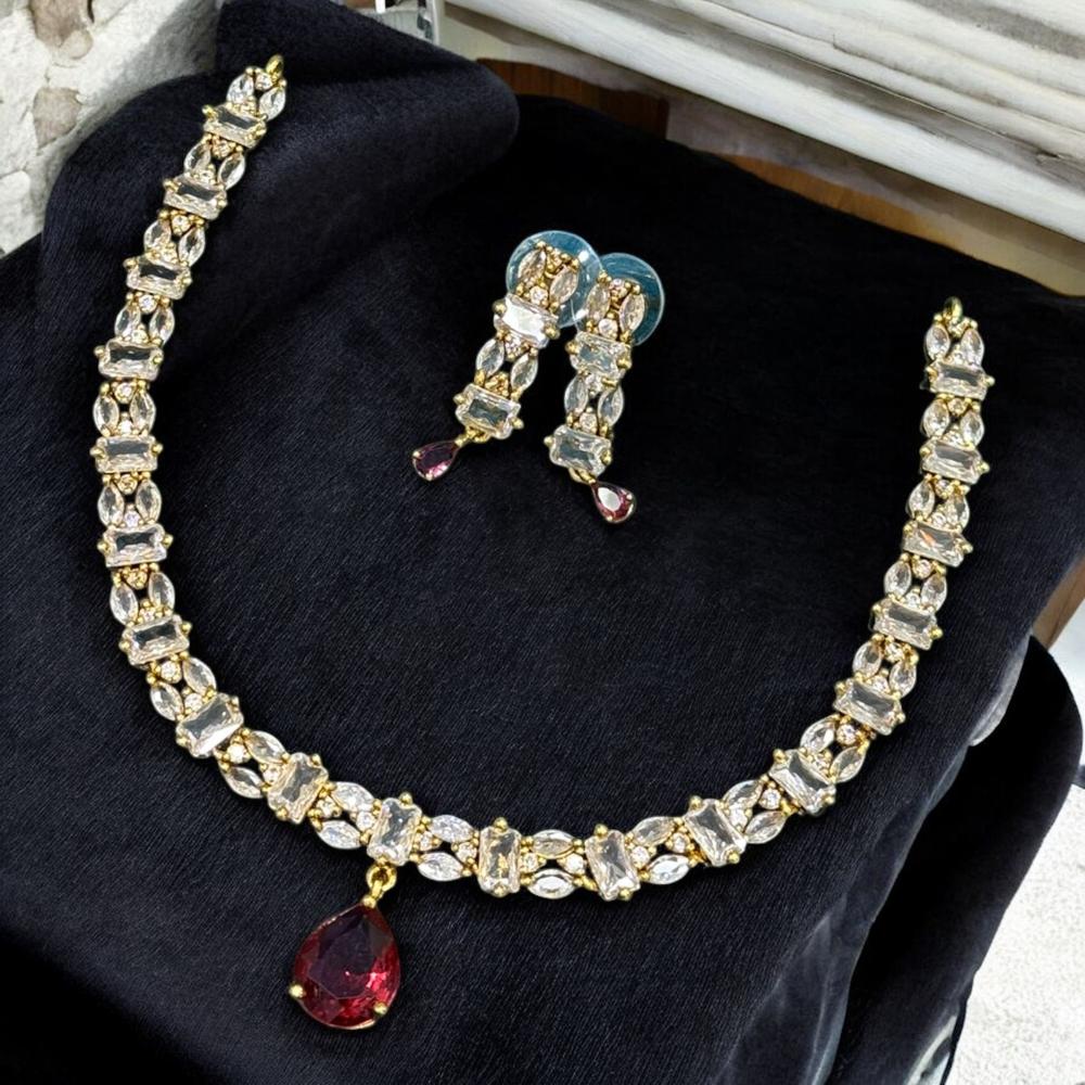 Sona Covering Austrian Stone Stone Necklace Set