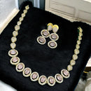 Sona Covering Crystal Stone Stone Necklace Set