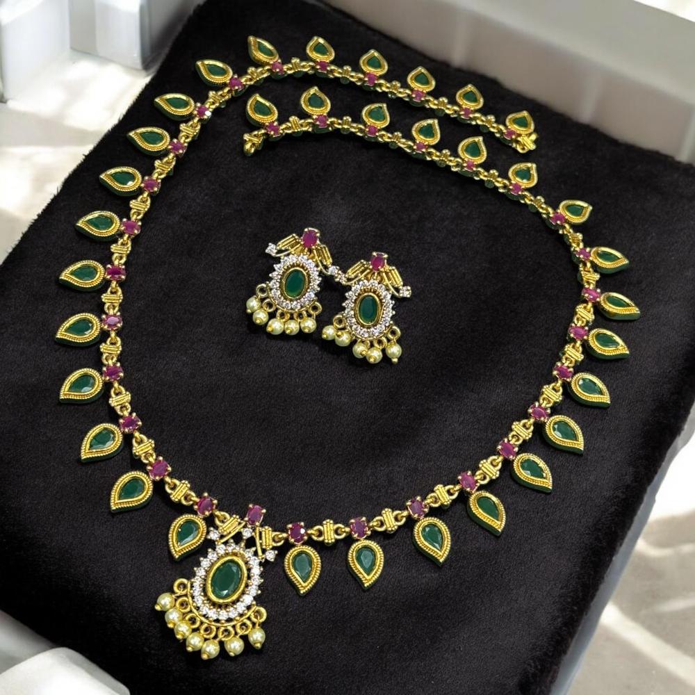 Sona Covering Austrian Stone Stone Necklace Set