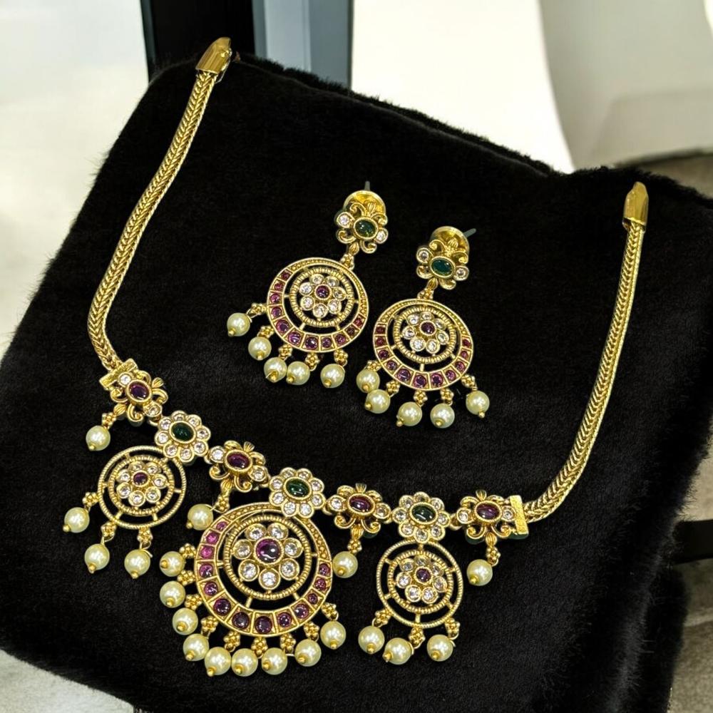 Sona Covering Austrian Stone Stone Necklace Set