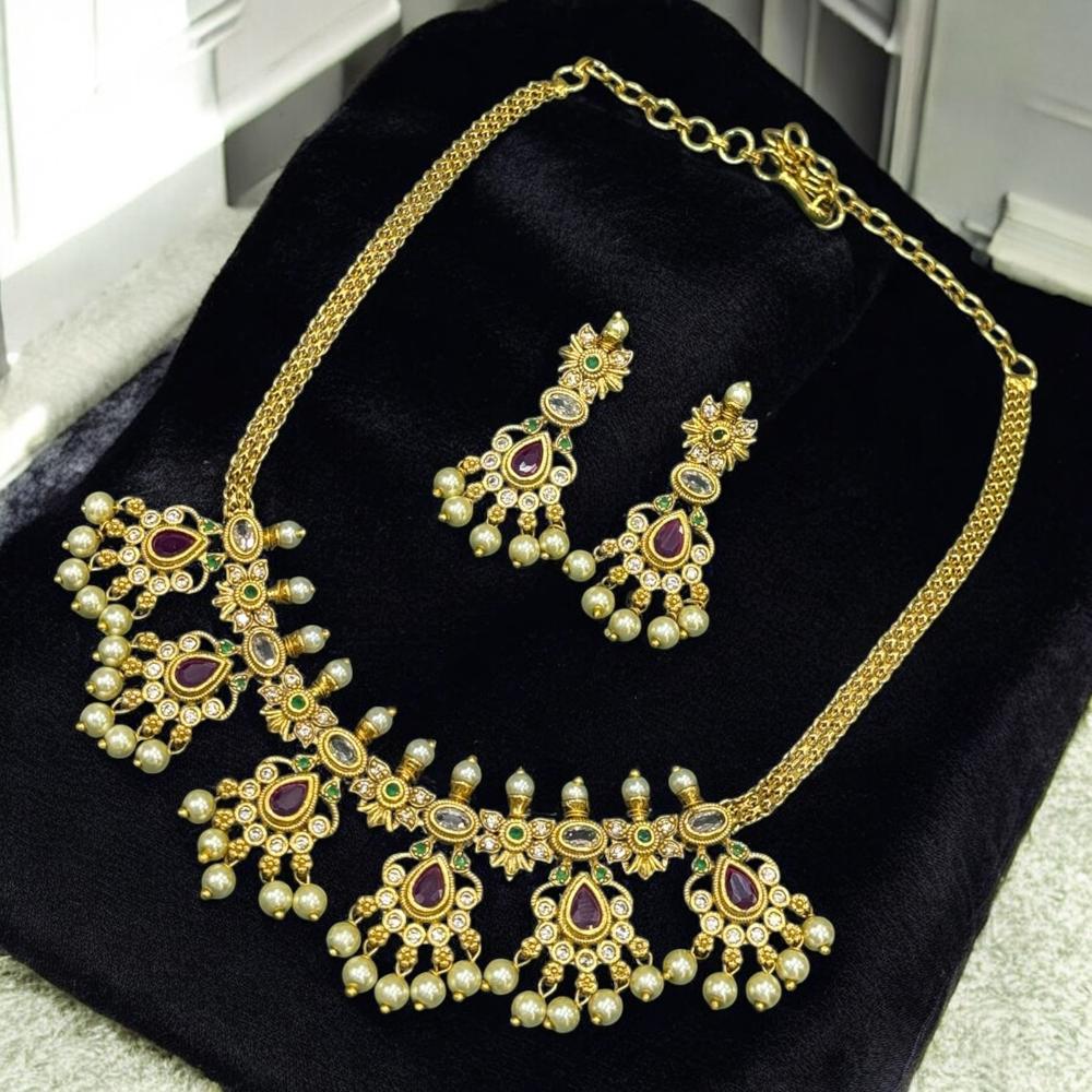 Sona Covering Austrian Stone Stone Necklace Set