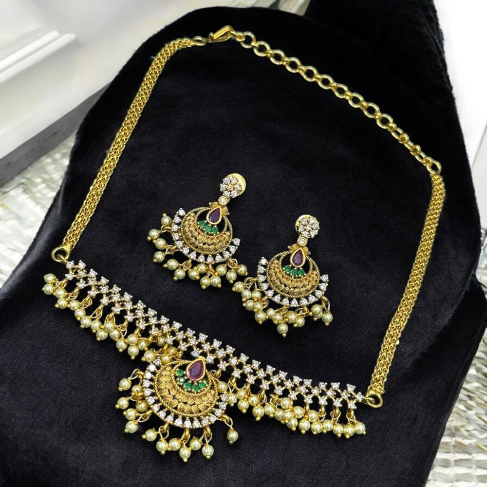Sona Covering Austrian Stone Stone Necklace Set