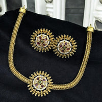 Sona Covering Pota Stone Stone Choker Necklace Set