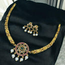 Sona Covering Regal Glow Pota Stone And Pearl Aura Necklace Set 