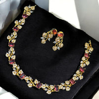 Sona Covering Crown Glow Crystal And Austrain Stone Empress Shine Necklace Set